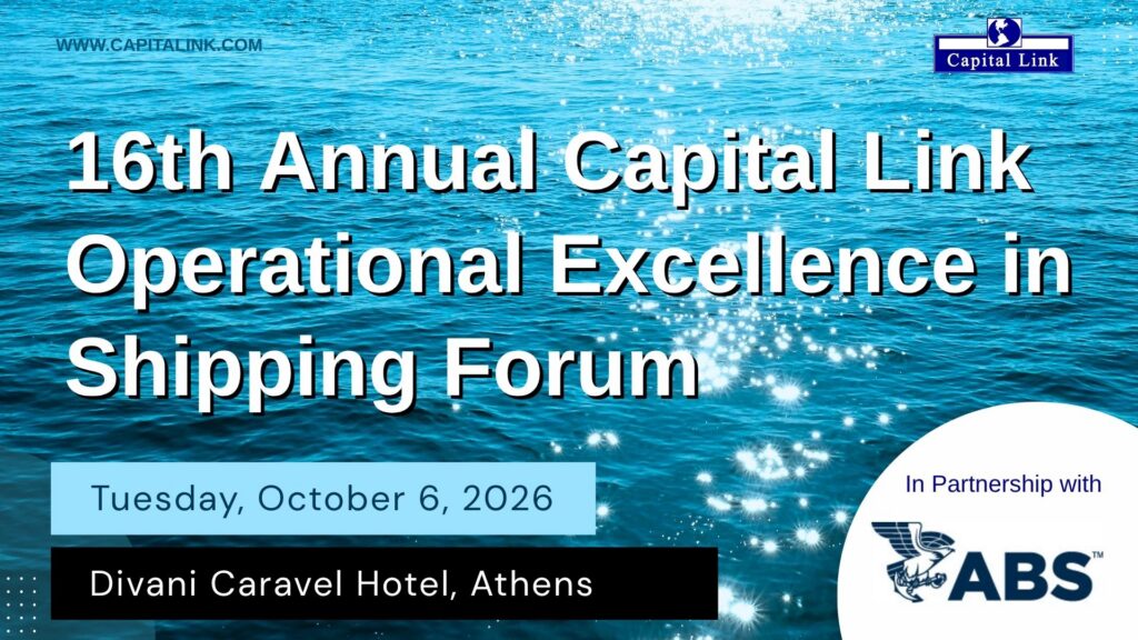 16th Annual Capital Link Operational Excellence in Shipping Forum